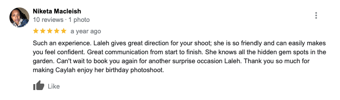 review of Laleh photography